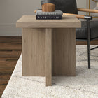 Hudson&Canal Elna 22"W Square Side Table - Antiqued Grey Oak-Clean with a soft, dry cloth and no harsh chemicals or abrasive cleaning materials