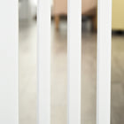 PawHut Free Standing Wooden 4 Panel Pet Gate with Door - White-Flexible panels which can be arranged in different ways 