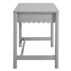Modway Emmeline 47.64" 1-Drawer Scallop Writing Desk - Light Grey-Assembly Required