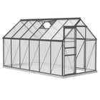 Outsunny serre en polycarbonate 6 pi x 12 pi x 6,5 pi, vert-Grande serre de 6 po x 12 po x 6,5 po pour fleurs, légumes et fruits
