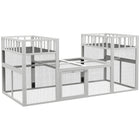 PawHut - Poulailler en bois 7,3 pi x 3,6 pi, design combinable avec étagère de rangement-Grand et spacieux avec 25 pi² (2,33㎡) d’espace de course et une longueur de 7,3 pi (2,24 m) d’un bout à l’autre 