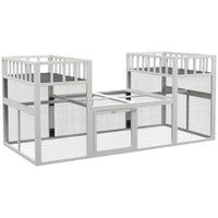 PawHut - Poulailler en bois 7,3 pi x 3,6 pi, design combinable avec étagère de rangement-Grand et spacieux avec 25 pi² (2,33㎡) d’espace de course et une longueur de 7,3 pi (2,24 m) d’un bout à l’autre 
