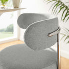 Modway Albie Fabric Bar Stools - Grey/Silver - 2 Pack-Assembly Required