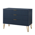 Manhattan Comfort DUMBO 35.19" Modern Dresser - Midnight Blue-Perfect for Bedroom Storage, Lamps or Display Items.