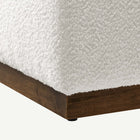 Modway Tilden Large 28" Square Boucle Upholstered Ottoman - Cloud/Walnut-7