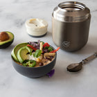 Minimal V2 Stainless Steel Double Wall Vacuum Insulated Food Jar, 700ml, Gunmetal-Made of 18/8 stainless steel food-grade stainless steel and non-toxic BPA-free materials