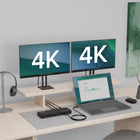 Plugable THUNDERBOLT 4 100W Laptop Docking Station for 4K Dual Monitors or Single 8K-Dual 4K—Prepare for productivity when you dedicate a screen to your current project and a second screen for email. Both will look crisp and clear on this Thunderbolt hub at up to 4K 60Hz via 2x HDMI ports, or one screen up to 8K via 1x Thunderbolt port