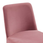 Modway Amplify Sled Base Performance Velvet Dining Side Chair - Gold/Dusty Rose-9