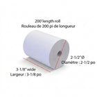 Eddie's Thermal Paper Roll - 3-1/8" x 200' - 250 Pack (BPA Free)-Features an end-of-roll red line indicator