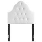 Modway Sovereign Diamond Tufted Performance Velvet Twin Headboard - White-Stain Resistant Fabric