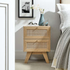 Modway Soma 2-Drawer Nightstand - Oak-MDF and Particleboard