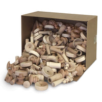 Creativity Street Natural Wood Turnings - Assorted Shapes & Sizes - 18 lb-Includes 18 lb. of assorted pieces
