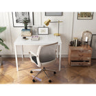 Can-Bramar Glassara Writing Desk - White-Desktop is made of 6mm thick tempered frosted glass