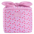 Fir + Fresh Luna Bow Lunch Bag - Pink Pring-Features a bow-tie handle for easy grabbing and carrying