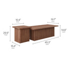 Modway Render Nesting Coffee Tables - Walnut - Set of 2-Slatted Bases