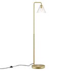 Modway Element Transparent Glass Glass and Metal Floor Lamp - Satin Brass-Bulbs: 1 E26 60W Max (Not Included)