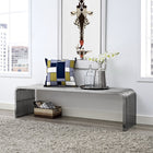 Modway Pipe 60" Stainless Steel Bench - Silver-Brushed Stainless Steel Tube