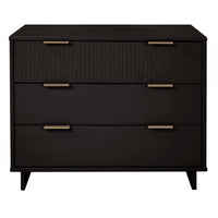 Manhattan Comfort Granville 37.8" Modern Dresser - Black-Modern- Contemporary with a taste of Glam - Dresser for Bedroom Use.