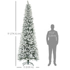 HOMCOM - Arbre de Noël artificiel floqué de 9 pieds avec base en acier - vert-La base stable en acier assure un soutien fiable 