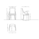 Manhattan Comfort Shubert 22.5" Modern Faux Leather and Velvet Upholstered Dining Armchair - Light Grey - Set of 2-Upholstered in 2 Textured Luxurious Faux Leather Front and Velvet Back with Foam Padding