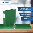 Davis Group Premium Economy Binder - Round Ring - 1.5" - Green - 6 Pack-Ideal for Conferences, Reference, Colleges & Universities