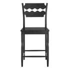 Modway - Jax Bois de chêne Tabouret de comptoir avec un dos ondulé en forme de rasoir in Noir-7
