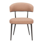 Zuo Loom Dining Chair - Tan - Set of 2-Plush and durable faux leather fabric