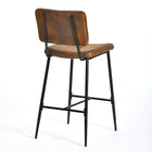 Homy Casa 26" Industrial Counter Bar Stools Vintage Suede Fabric with Black Metal Frame - 4 Pack-Easy Assembly: Simple and quick assembly with all tools and instructions included.