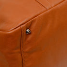 CHAMPS Onyx Collection Leather Duffle Bag - Brown-Trolley strap with back zipper pocket