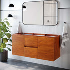 Modway Scenic 48" Single Sink Compatible Bathroom Vanity Cabinet - Cherry/Walnut-Melamine Construction