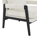 Brassex Hugo Accent Chair - Beige-Midnight black frame finishing
