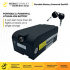 Mobile StairLift Genesis ECO Portable Stairlift - Lightweight Battery Powered Mobile Chair - Black-The stairlift supports a maximum weight capacity of 250 pounds to accommodate most users safely