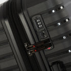 Air Canada - Jasper Valise de Cabine Rigide Pivotante de 20 po - Noir-Poignée de chariot rétractable verrouillable à bouton-poussoir