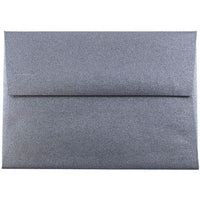 JAM Paper 4Bar A1 Metallic Invitation Envelopes - 3.625" x 5.125" - Stardream Anthracite Black - 25 Pack-Colour: Stardream Anthracite