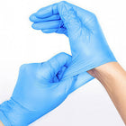 Synmax Vinyl Medical Grade Gloves - Blue - X-Large - 100 Pack-Beaded cuff for easy pull on