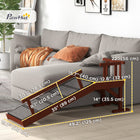 PawHut 49" L Wooden Large Dog Ramp - Brown-Crafted from pine wood for longevity 