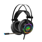 Marvo RGB Backlight Gaming Headset with Mic for PC - Black-Immersive 7.1 Surround Sound: Virtual surround sound for total gaming immersion with deep bass and clear treble for an enhanced audio experience