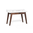 Thomasville Oliver 48"W Writing Desk - White/Brown-Wire management port