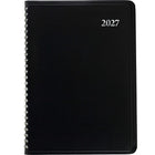 Staples 2027 Monthly Planner - 7-1/2" H x 9" W - Assorted - Bilingual-One month per two-page spread with past, present and future month reference and block format with notes section on left side