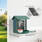 PawHut 3W Solar Powered Smart Bird Feeder with 2K HD Live Video Camera-Robust squirrel-proof steel shell with IP65 rating withstands all weather conditions 