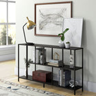 Hudson&Canal Winthrop 52"W Console Table - Blackened Bronze-Features easy assembly
