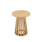 Manhattan Comfort Layla 35.4" Modern End Table - Natural Oak - Set of 2-Mix and Match with Manhattan Comfort Coffee Tables