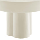 Modway Caspian Round Concrete Coffee Table - White-8