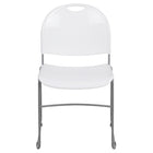 Flash Furniture HERCULES Series Ultra-Compact Stack Chair with Silver Powder Coated Frame - White-Set of 5 Multipurpose Stack Chairs