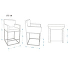 Manhattan Comfort - Ambassador tabouret de bar moderne du milieu du siècle de 21" en similicuir crème et noir-Revêtement en similicuir avec rembourrage en mousse