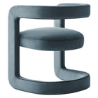 Modway - Winslow Performance Velvet Chaise d’accent en tonneau - Cadet Blue-Entièrement assemblé