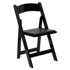 Flash Furniture – Chaise pliante en bois série HERCULES avec siège en vinyle rembourré, noir (XF2902BLACK)-Chaise pliante en bois