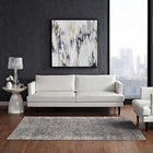Modway Margarida Distressed Vintage Turkish Area Rug - 5 ft W x 8 ft L - Blue/Cream-Gripping Grooved Rubber Underside 