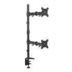 ShoppingAll SA-D285 Adjustable Dual Monitor Standing Mount Extra Tall 31.5" Pole for Two Displays up to 32" - Black-Holds one monitor 13"-32" in size and up to 17.6lb/8kg in weight with 75mm x 75mm or 100mm x 100mm VESA mounting holes