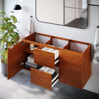 Modway Scenic 48" Single Sink Compatible Bathroom Vanity Cabinet - Cherry/Walnut-Drywall Friendly Mounting Cleat